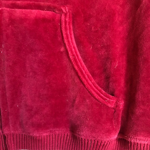 Magenta velour track jacket - Picture 2 of 5
